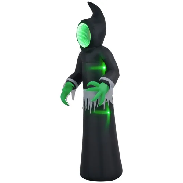 8 FT Halloween Inflatable Mirror Face Ghost Reaper - Light Up Outdoor Yard Decoration - Image 4